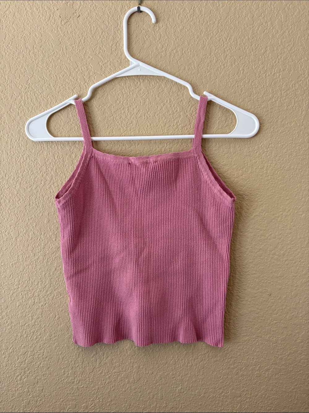 Papaya Pink Ribbed Cami Tank - Picture 2 of 3
